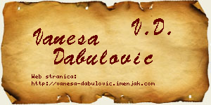 Vanesa Dabulović vizit kartica